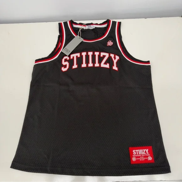 NEW STIIIZY Black Basketball Jersey XL Mens - Picture 2 of 7